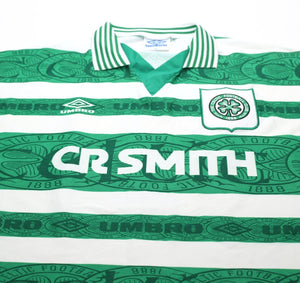 1995/97 DI CANIO #7 Celtic Vintage Umbro Home Football Shirt Jersey (M)