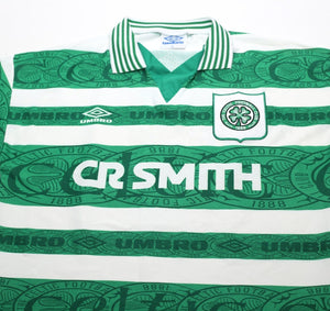 1995/97 DI CANIO #7 Celtic Vintage Umbro Home Football Shirt Jersey (M)