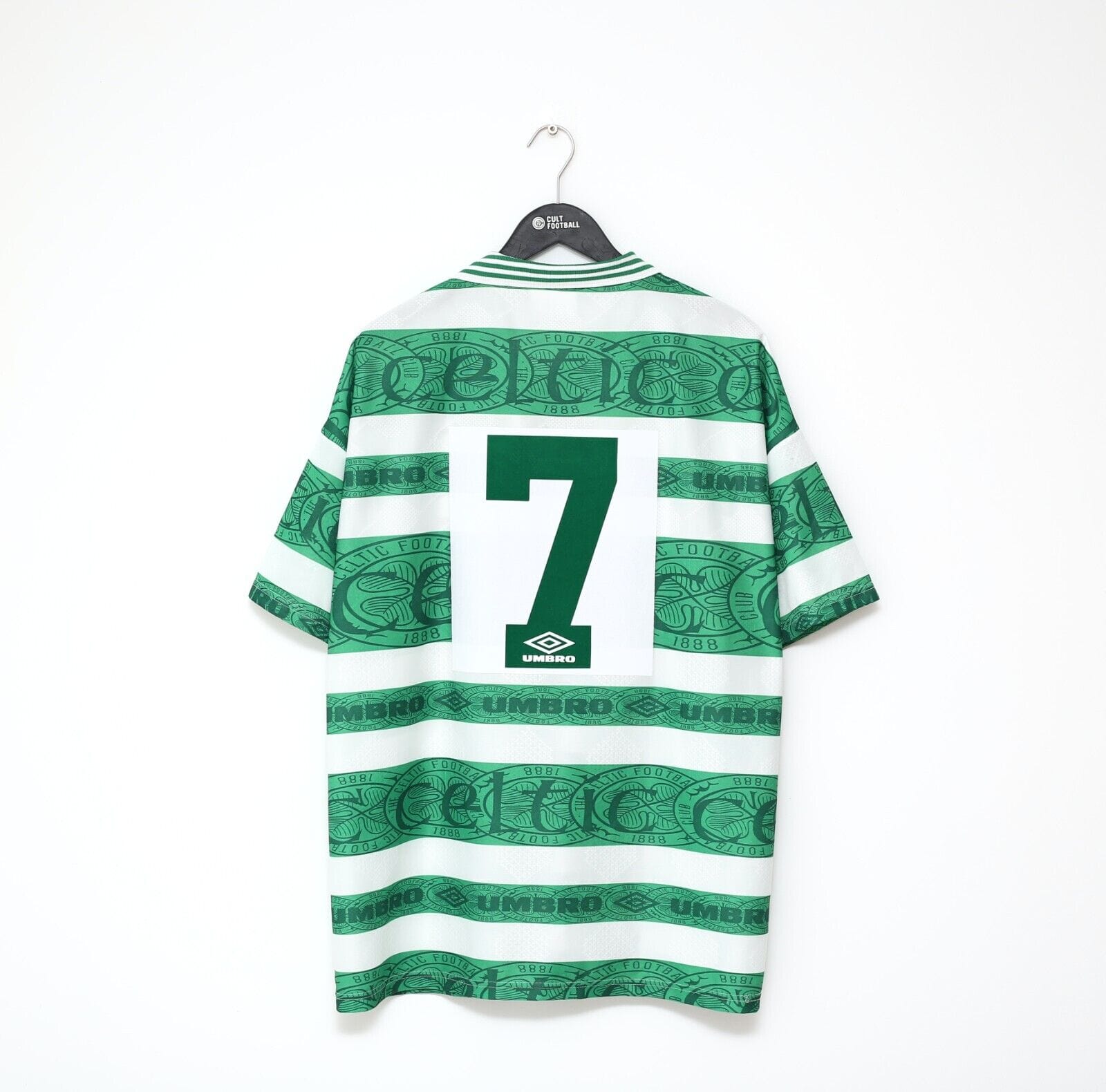 1995/97 DI CANIO #7 Celtic Vintage Umbro Home Football Shirt Jersey (XL)