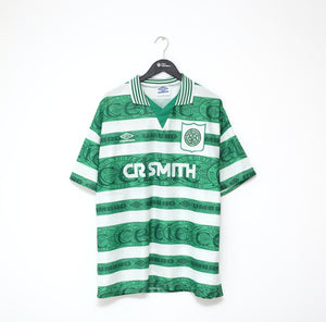 1995/97 DI CANIO #7 Celtic Vintage Umbro Home Football Shirt Jersey (XL)