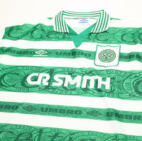 1995/97 DI CANIO #7 Celtic Vintage Umbro Home Football Shirt Jersey (XL)