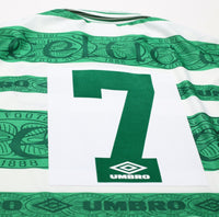 1995/97 DI CANIO #7 Celtic Vintage Umbro Home Football Shirt Jersey (XL)