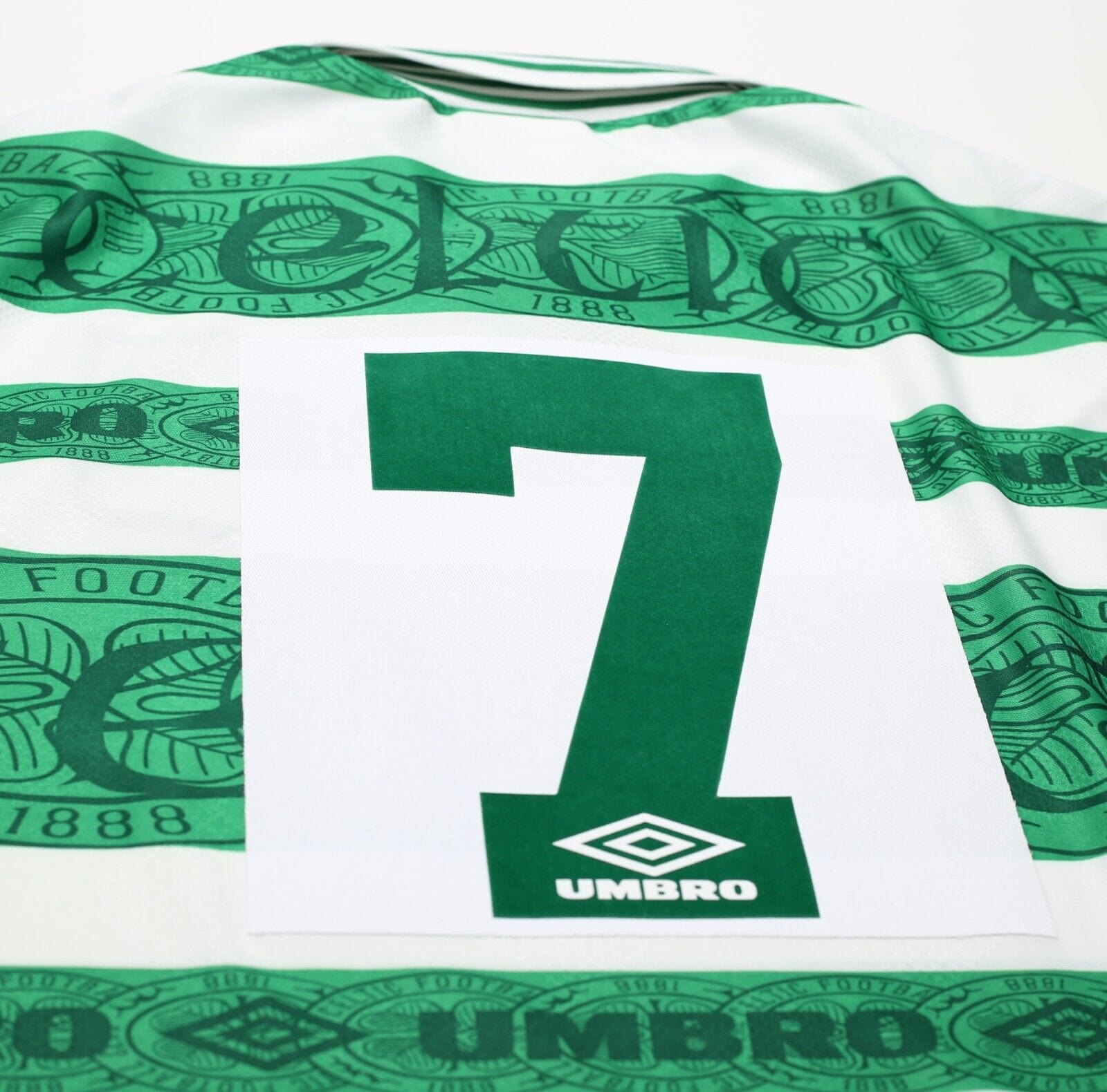 1995/97 DI CANIO #7 Celtic Vintage Umbro Home Football Shirt Jersey (XL)