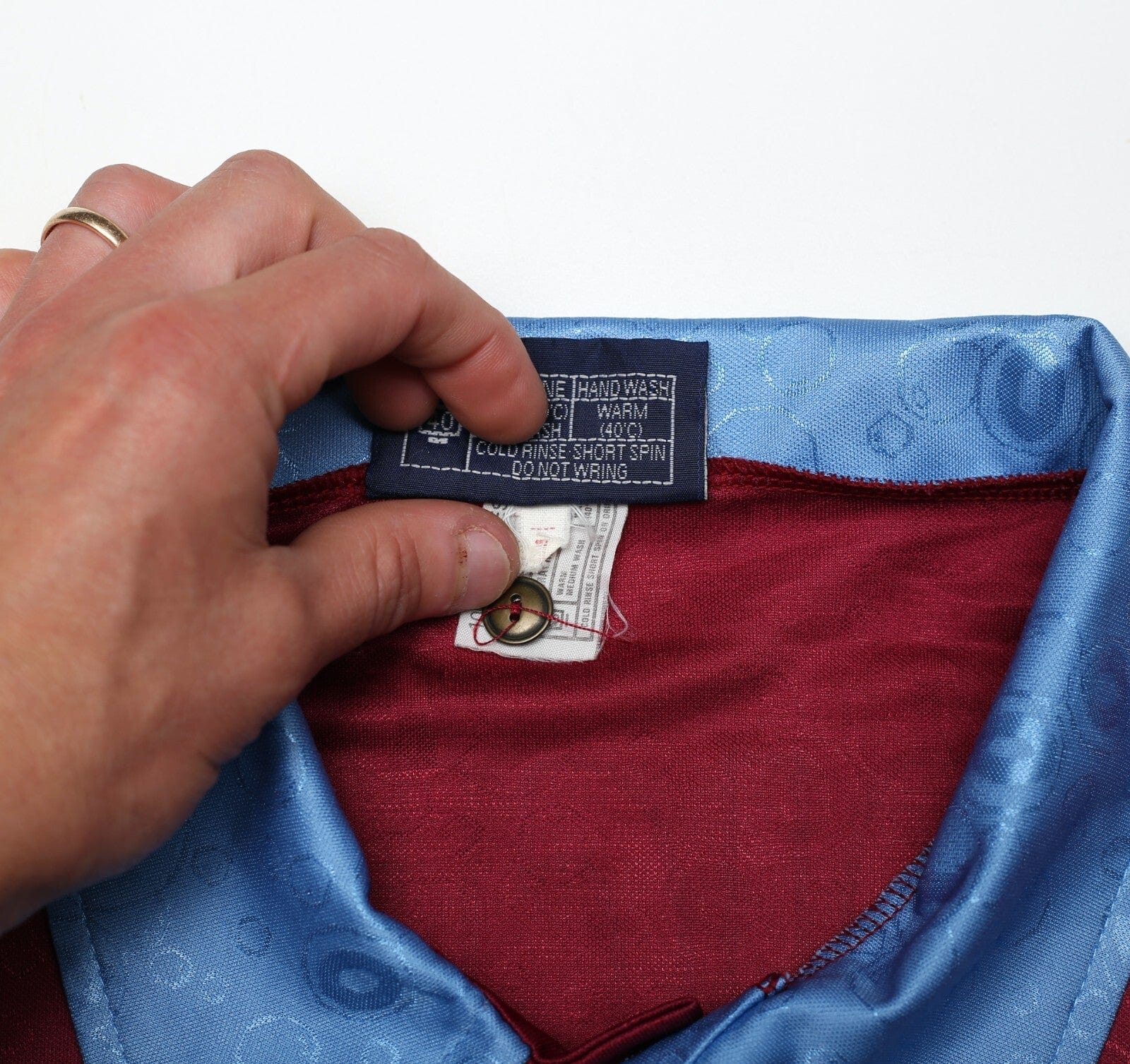 1995/97 DICKS #3 West Ham United Vintage PONY Football Shirt (L)