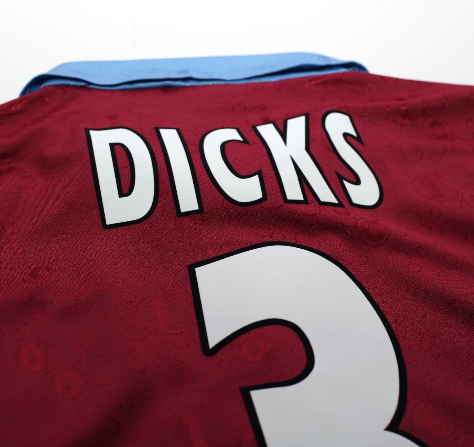 1995/97 DICKS #3 West Ham United Vintage PONY Football Shirt (L)