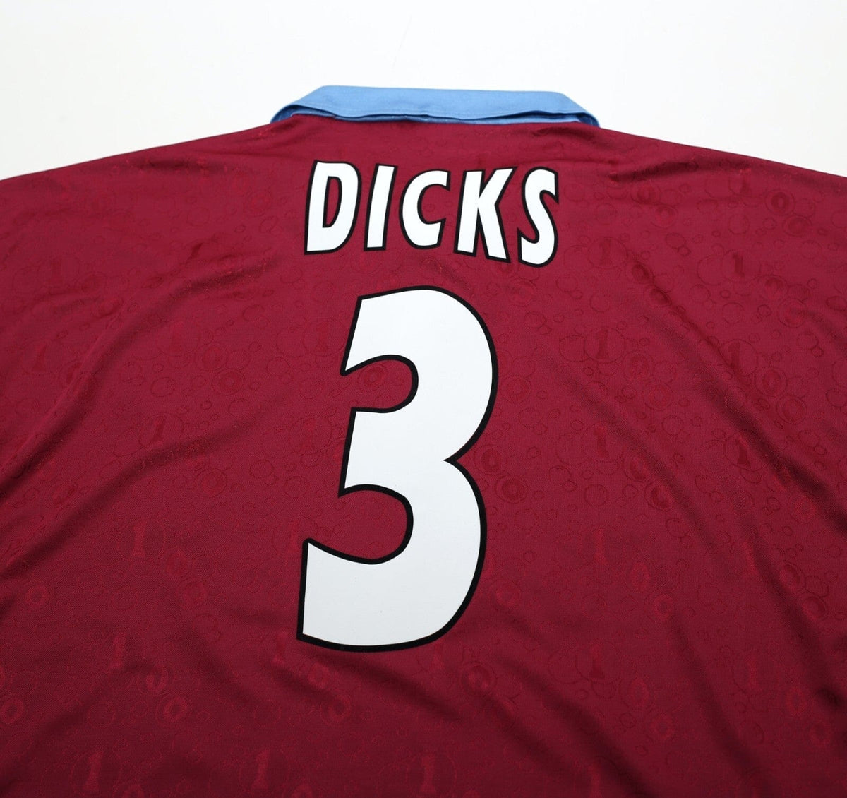 1995/97 DICKS #3 West Ham United Vintage PONY Football Shirt (L)