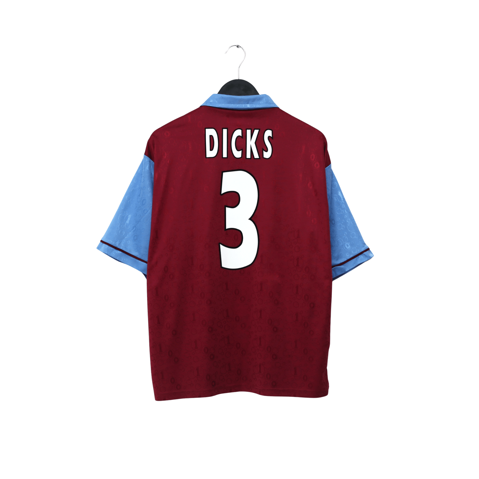 1995/97 Dicks #3 West Ham United Vintage PONY Football Shirt (M)