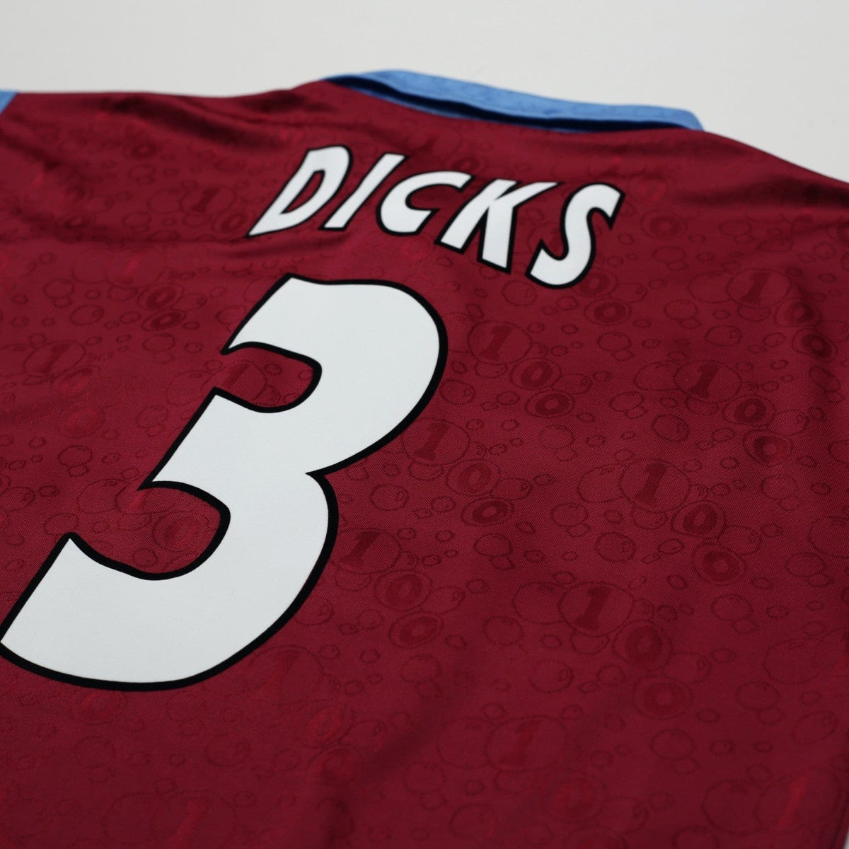 1995/97 Dicks #3 West Ham United Vintage PONY Football Shirt (M)