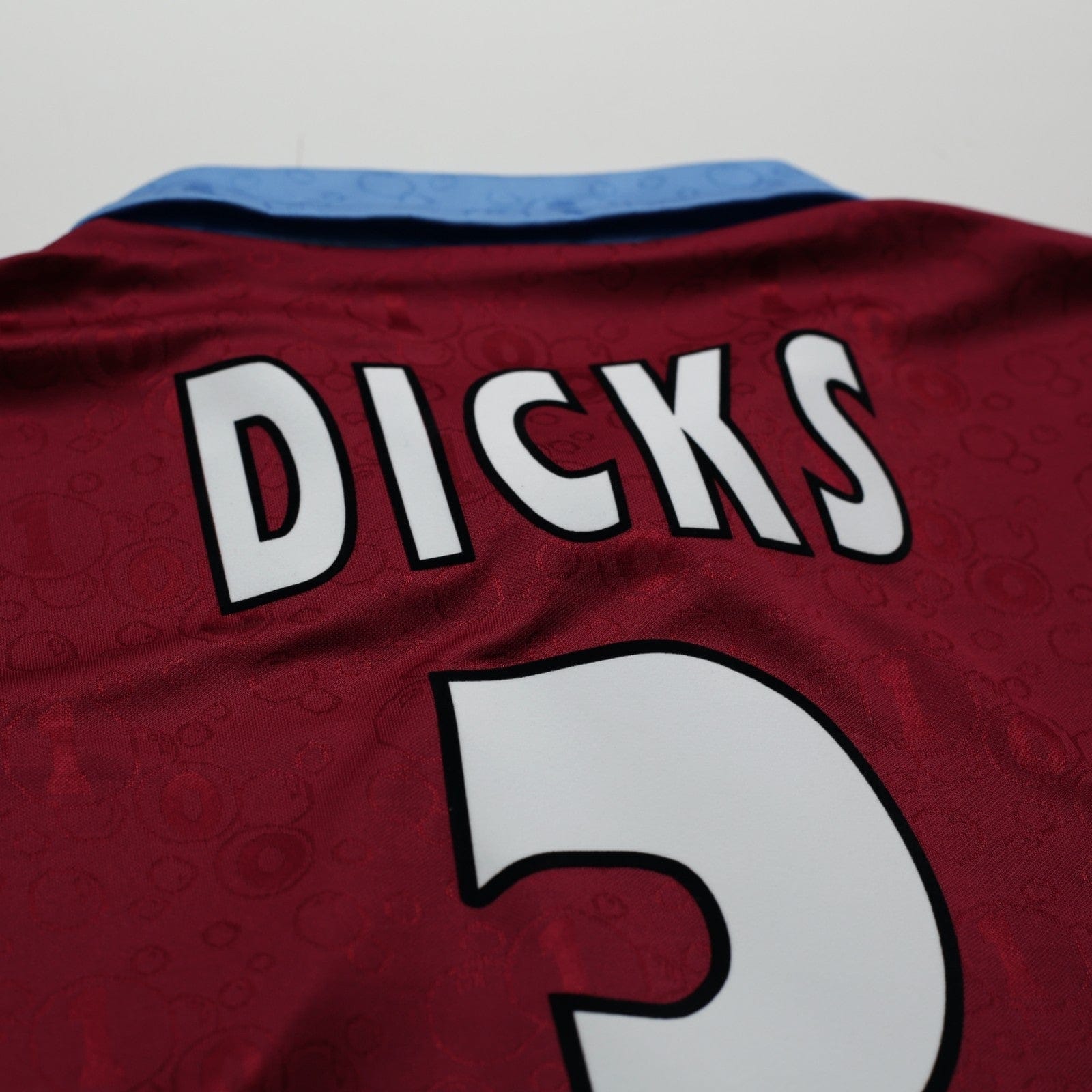 1995/97 Dicks #3 West Ham United Vintage PONY Football Shirt (M)