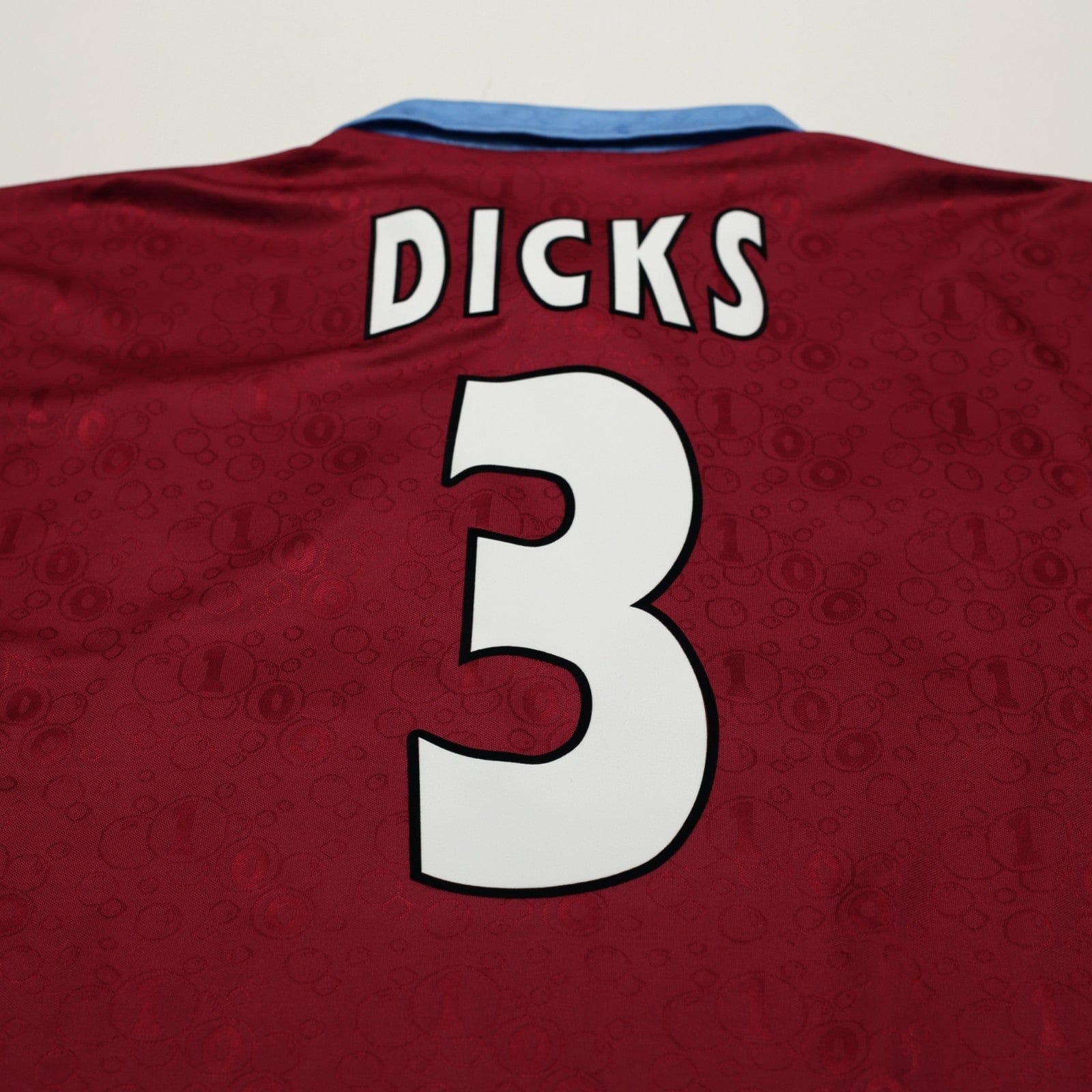 1995/97 Dicks #3 West Ham United Vintage PONY Football Shirt (M)
