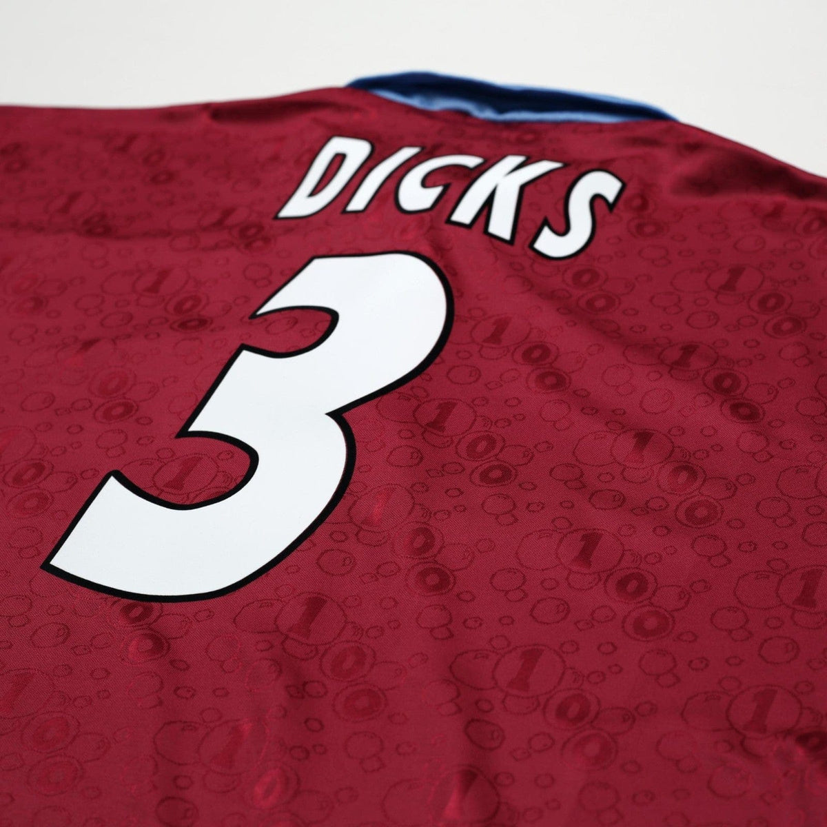 1995/97 Dicks #3 West Ham United Vintage PONY Football Shirt (XL)
