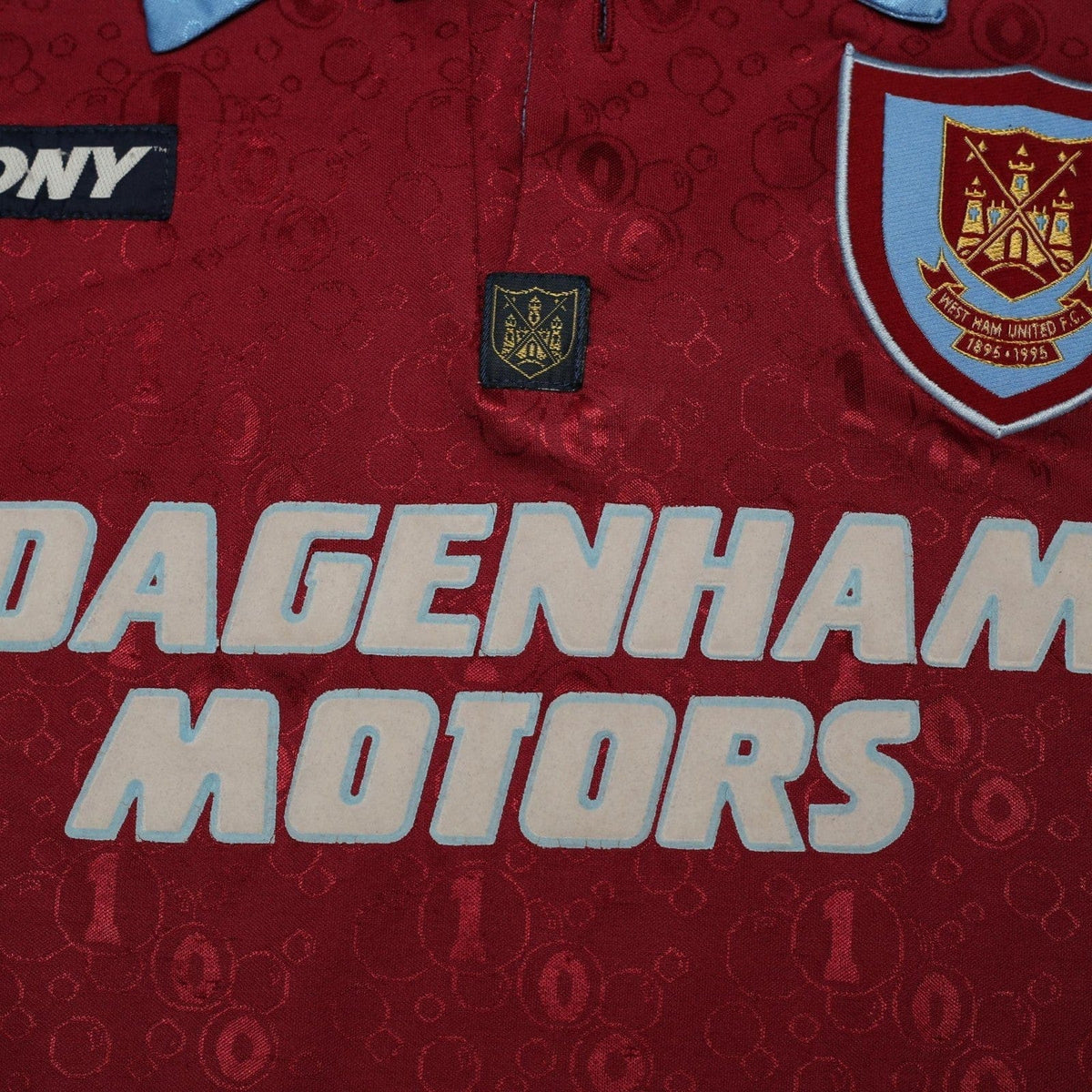 1995/97 Dicks #3 West Ham United Vintage PONY Football Shirt (XL)