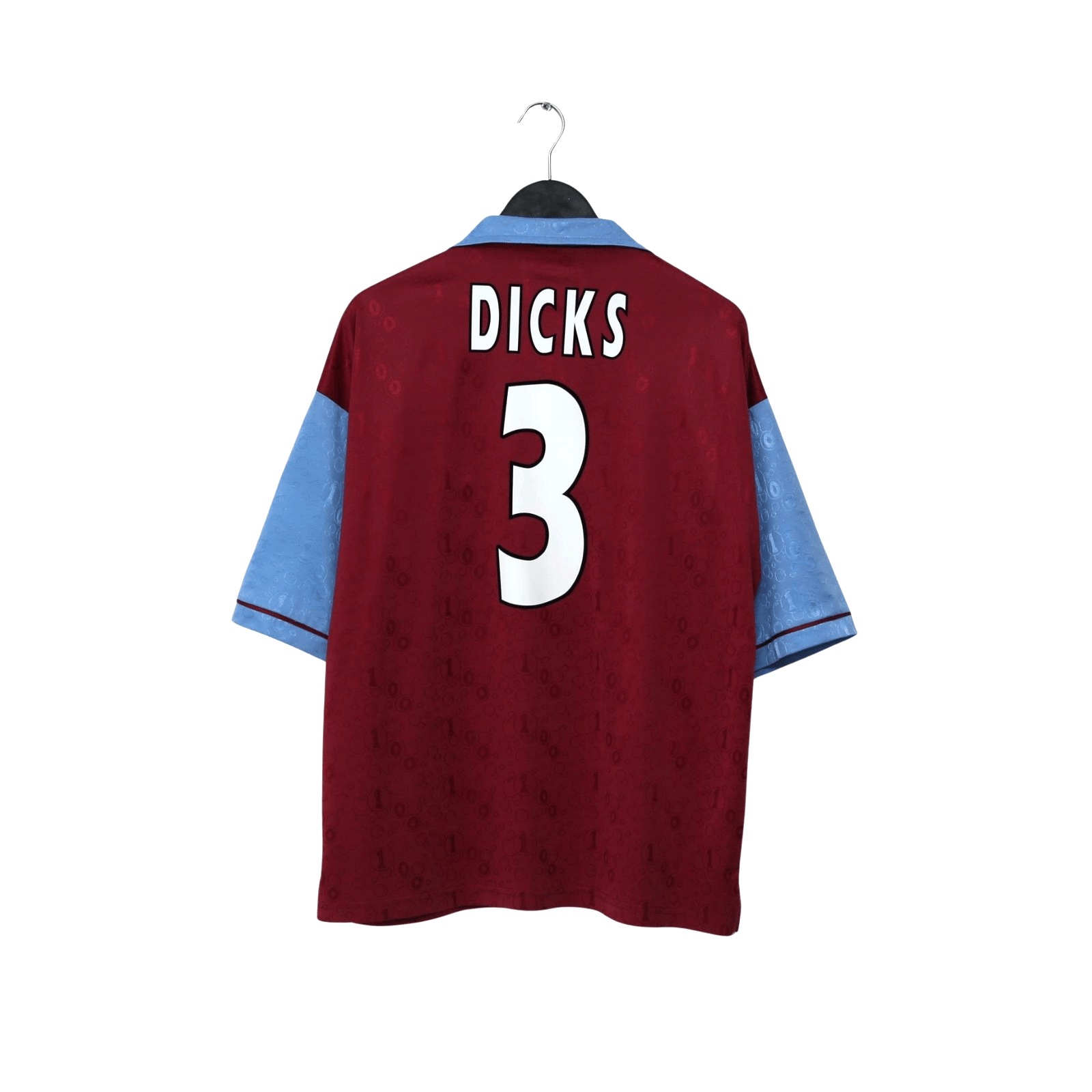 1995/97 Dicks #3 West Ham United Vintage PONY Football Shirt (XL)