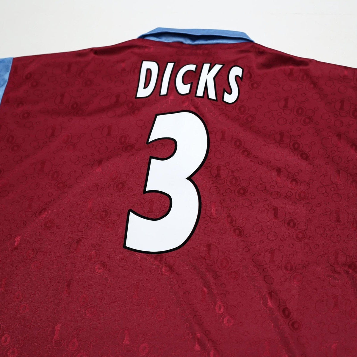 1995/97 Dicks #3 West Ham United Vintage PONY Football Shirt (XL)