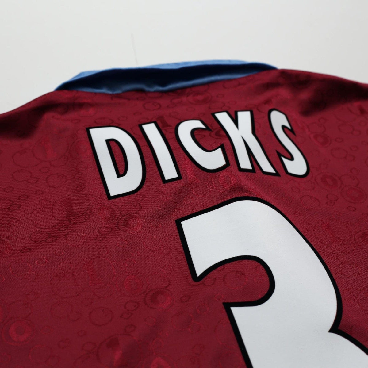 1995/97 Dicks #3 West Ham United Vintage PONY Football Shirt (XL)