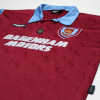 1995/97 Dicks #3 West Ham United Vintage PONY Football Shirt (XL)