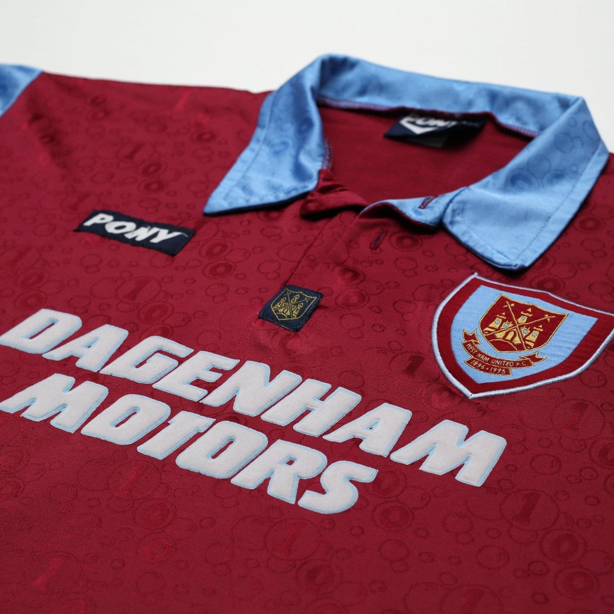 1995/97 Dicks #3 West Ham United Vintage PONY Football Shirt (XL)