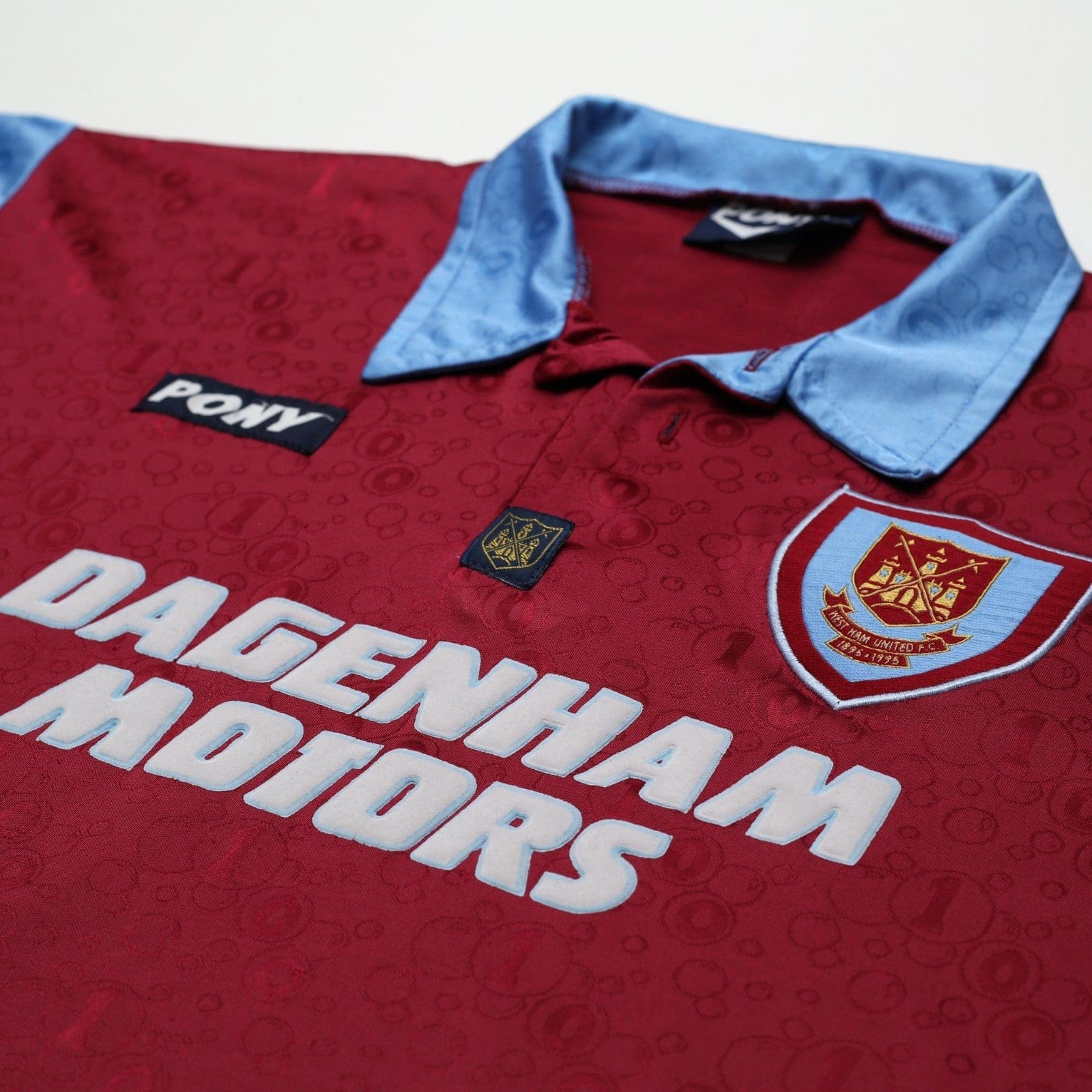1995/97 Dicks #3 West Ham United Vintage PONY Football Shirt (XL)