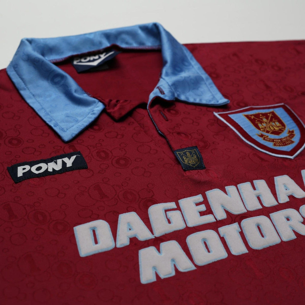 1995/97 Dicks #3 West Ham United Vintage PONY Football Shirt (XL)
