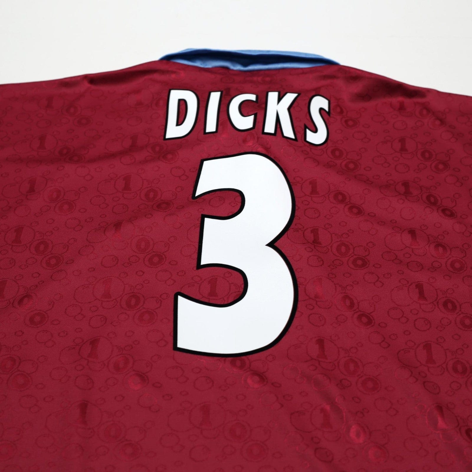 1995/97 Dicks #3 West Ham United Vintage PONY Football Shirt (XL)