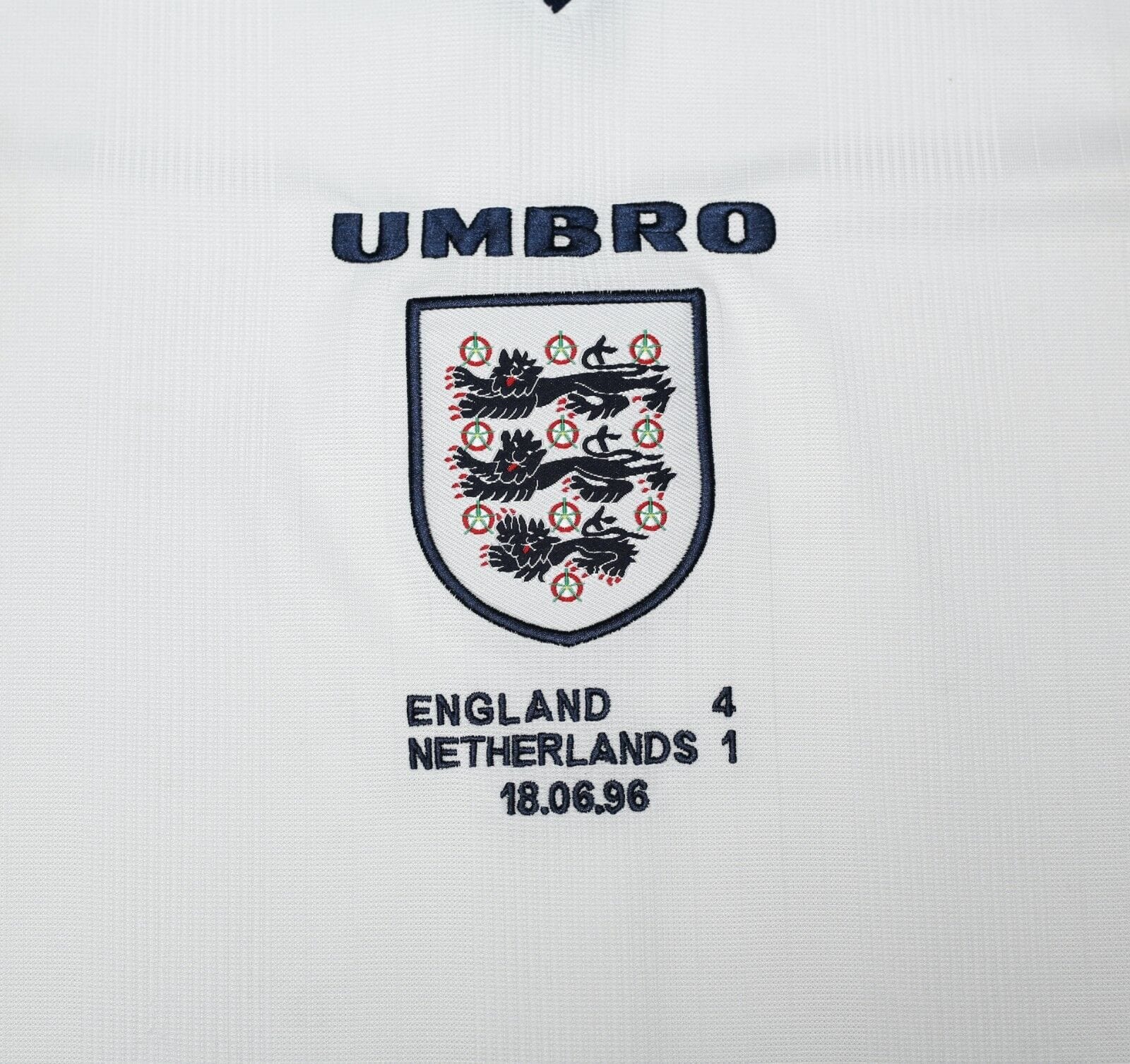 1995/97 ENGLAND Retro Umbro Football Shirt (M) Euro 96 Netherlands