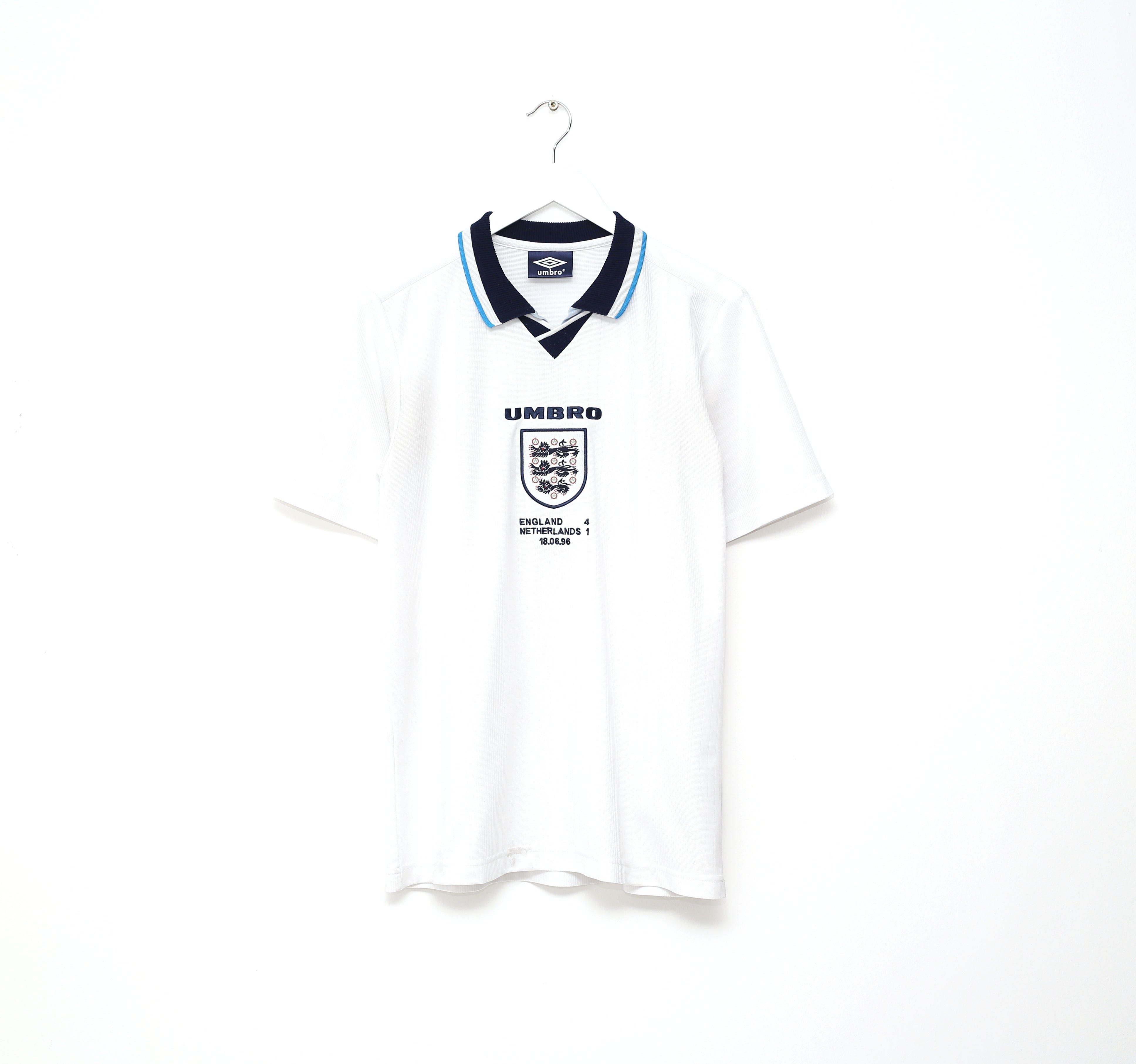 1995/97 ENGLAND Retro Umbro Football Shirt (M) Euro 96
