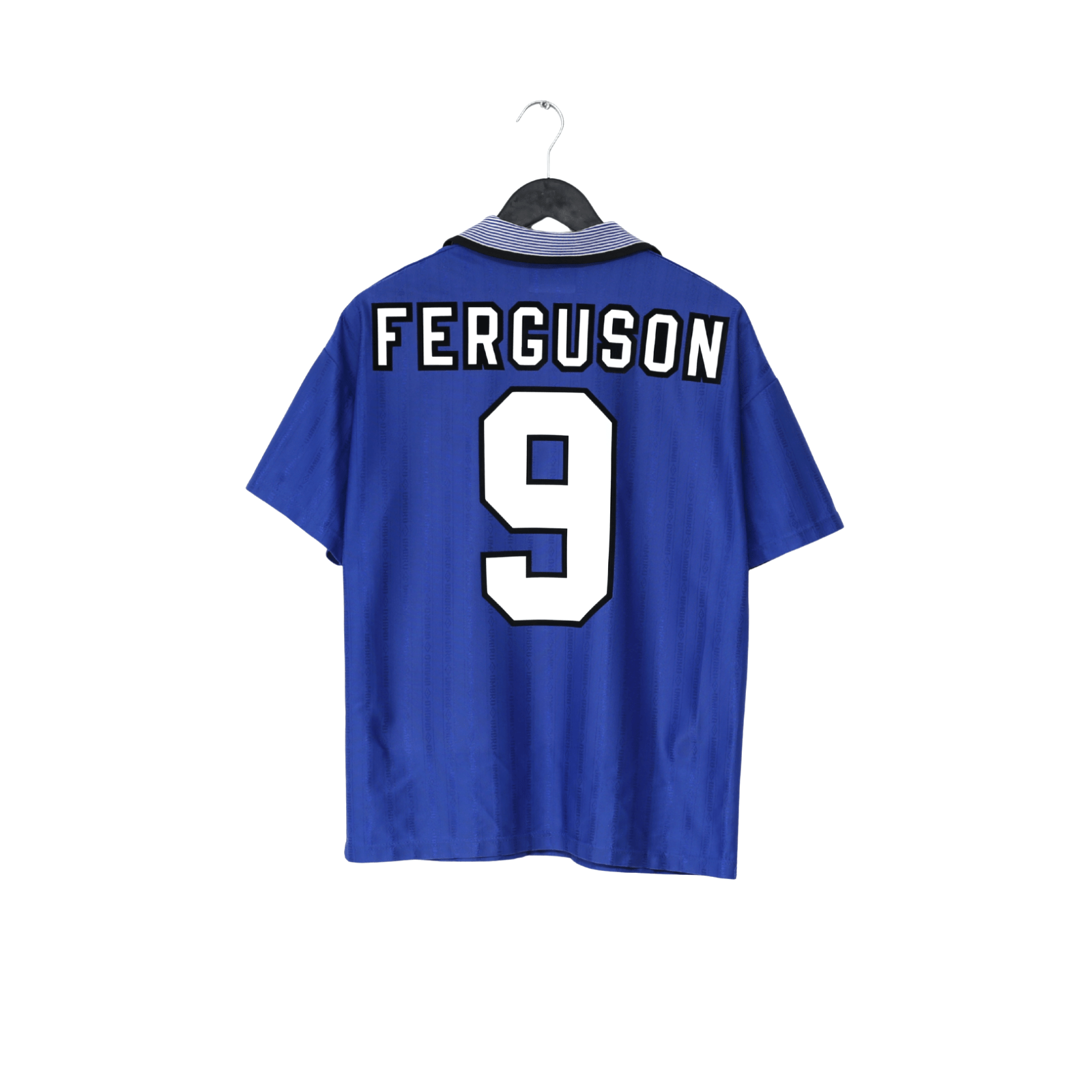 1995/97 FERGUSON #9 Everton Vintage Umbro Home Football Shirt (M)