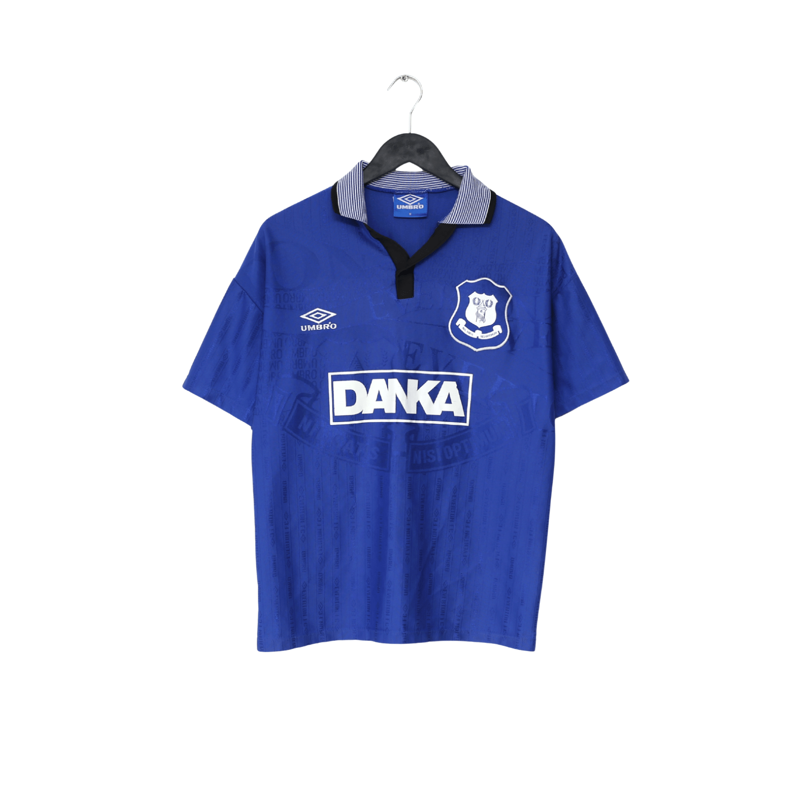 1995/97 FERGUSON #9 Everton Vintage Umbro Home Football Shirt (M)