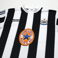 1995/97 Ginola #14 Newcastle United Retro adidas Football Shirt (XL)