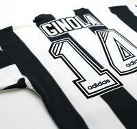 1995/97 GINOLA #14 Newcastle United Vintage adidas Home Football Shirt (S)
