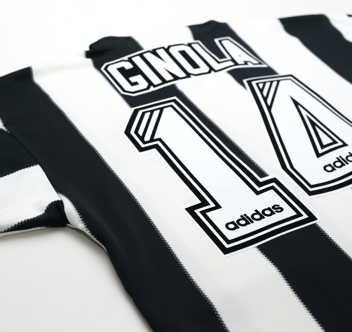 1995/97 GINOLA #14 Newcastle United Vintage adidas Home Football Shirt (S)
