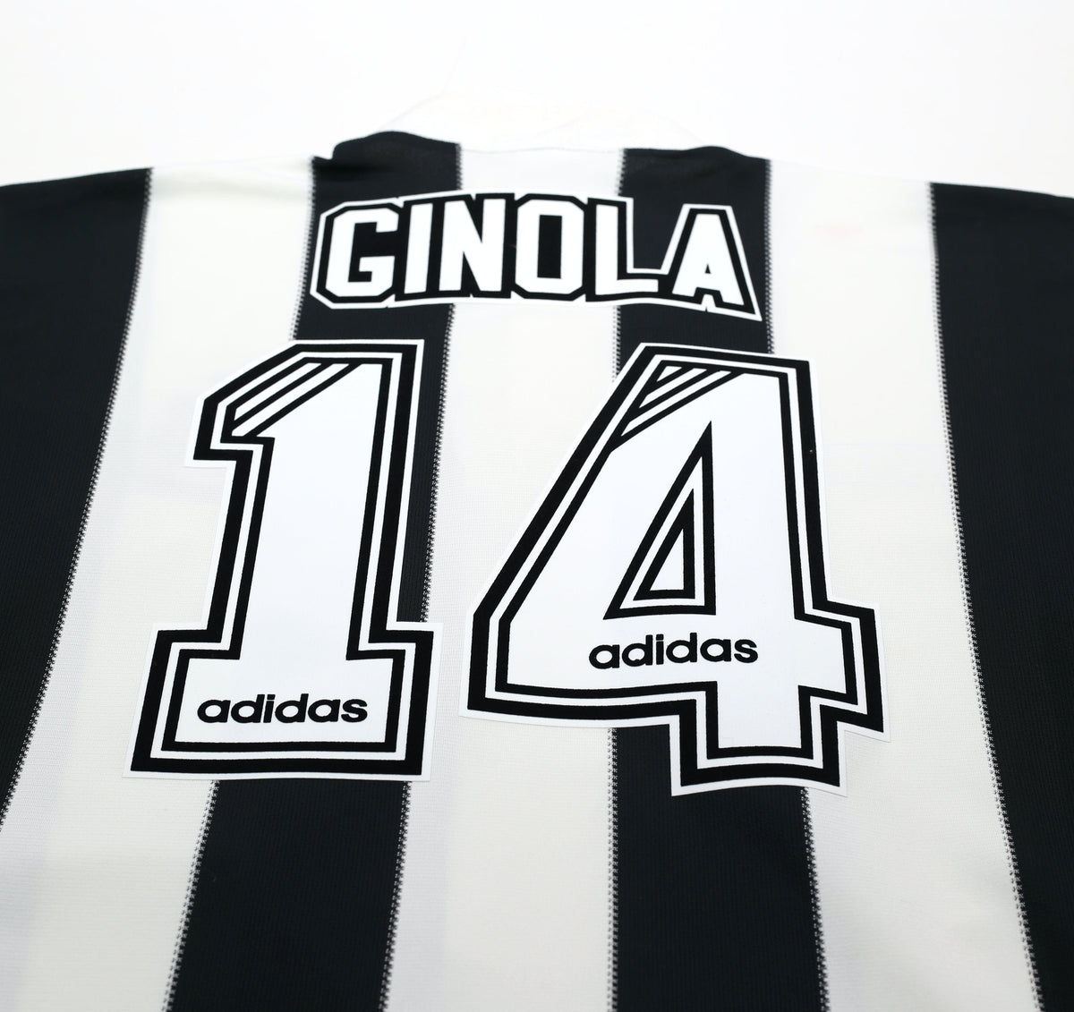1995/97 GINOLA #14 Newcastle United Vintage adidas Home Football Shirt (S)