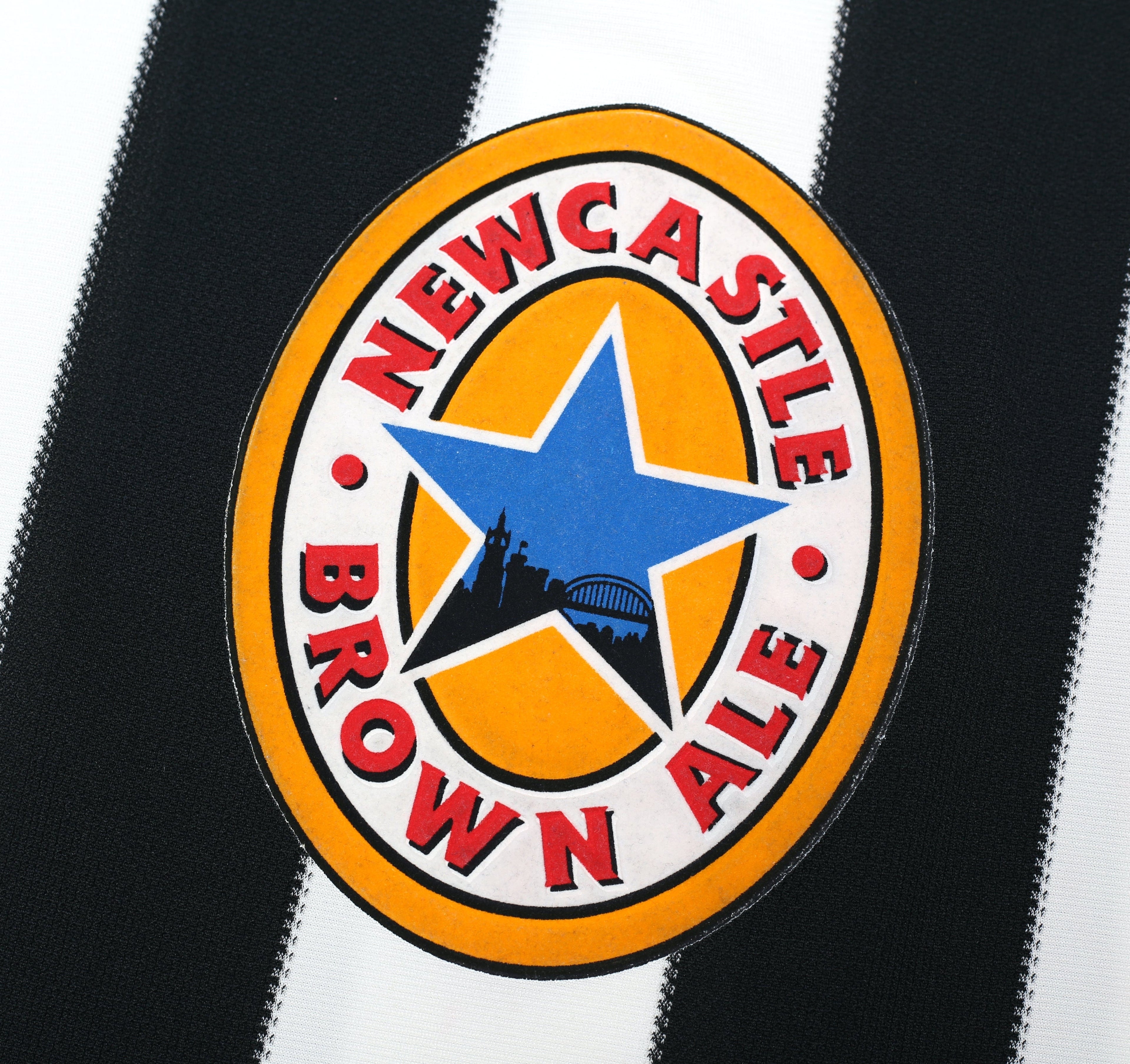 1995/97 GINOLA #14 Newcastle United Vintage adidas Home Football Shirt (S)