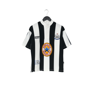 1995/97 GINOLA #14 Newcastle United Vintage adidas Home Football Shirt (S)