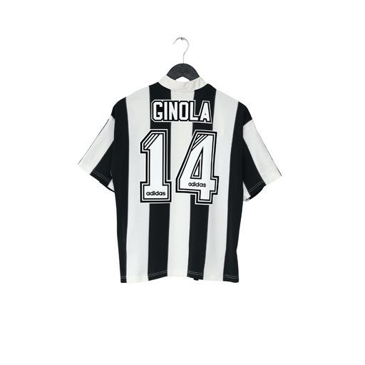 1995/97 GINOLA #14 Newcastle United Vintage adidas Home Football Shirt (S)