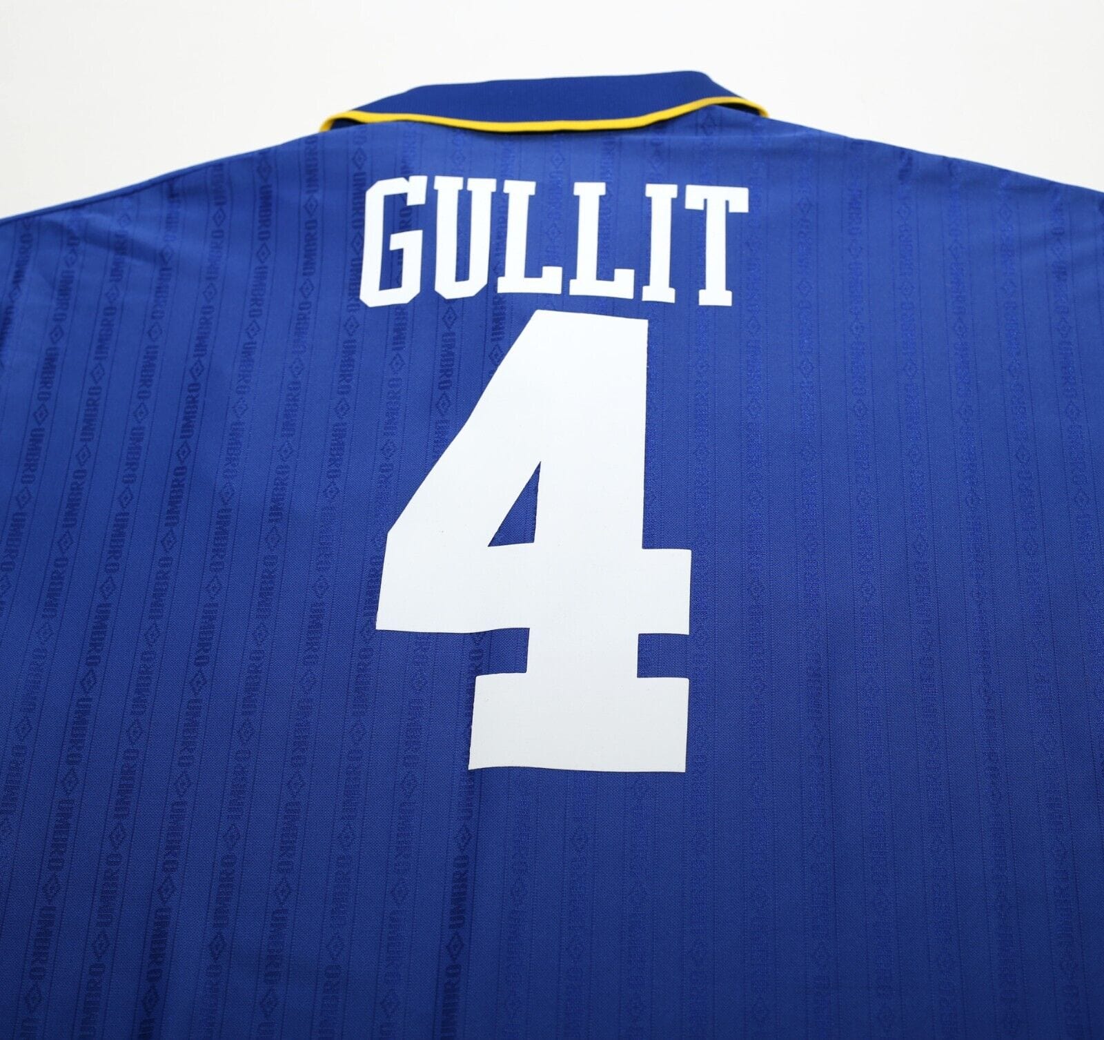 1995/97 GULLIT #4 Chelsea Vintage Umbro Home Football Shirt (L)