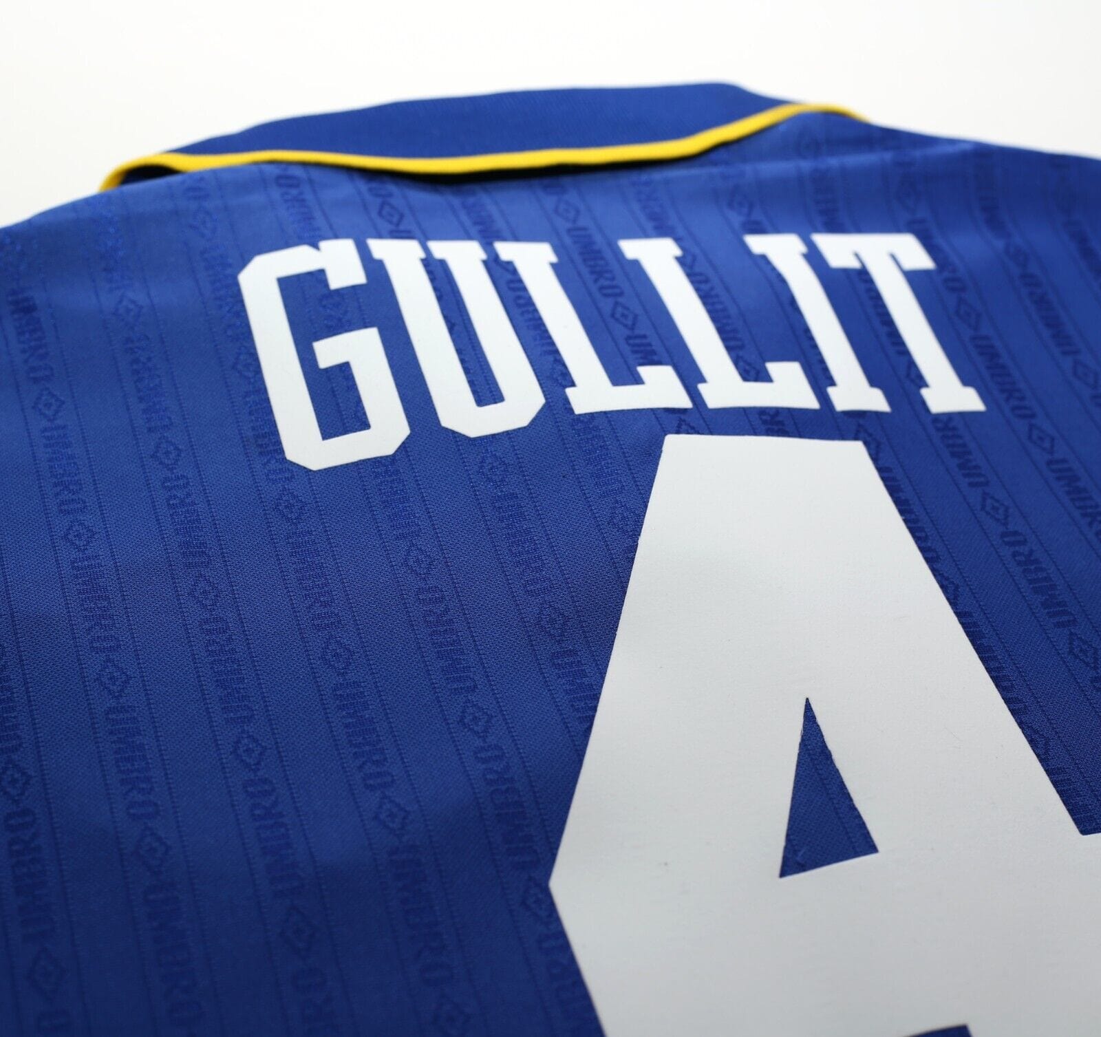 1995/97 GULLIT #4 Chelsea Vintage Umbro Home Football Shirt (L)