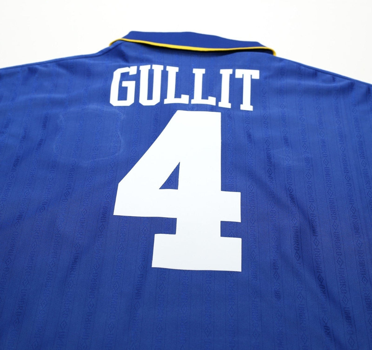 1995/97 GULLIT #4 Chelsea Vintage Umbro Home Football Shirt (M)