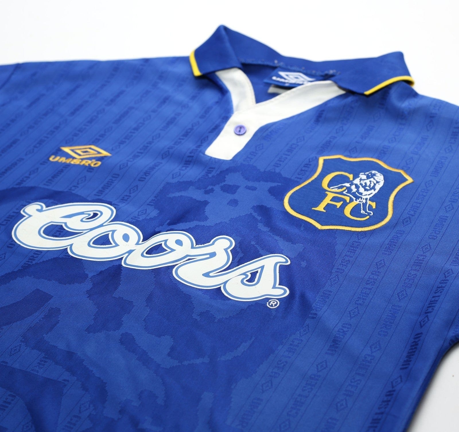 1995/97 GULLIT #4 Chelsea Vintage Umbro Home Football Shirt (M)