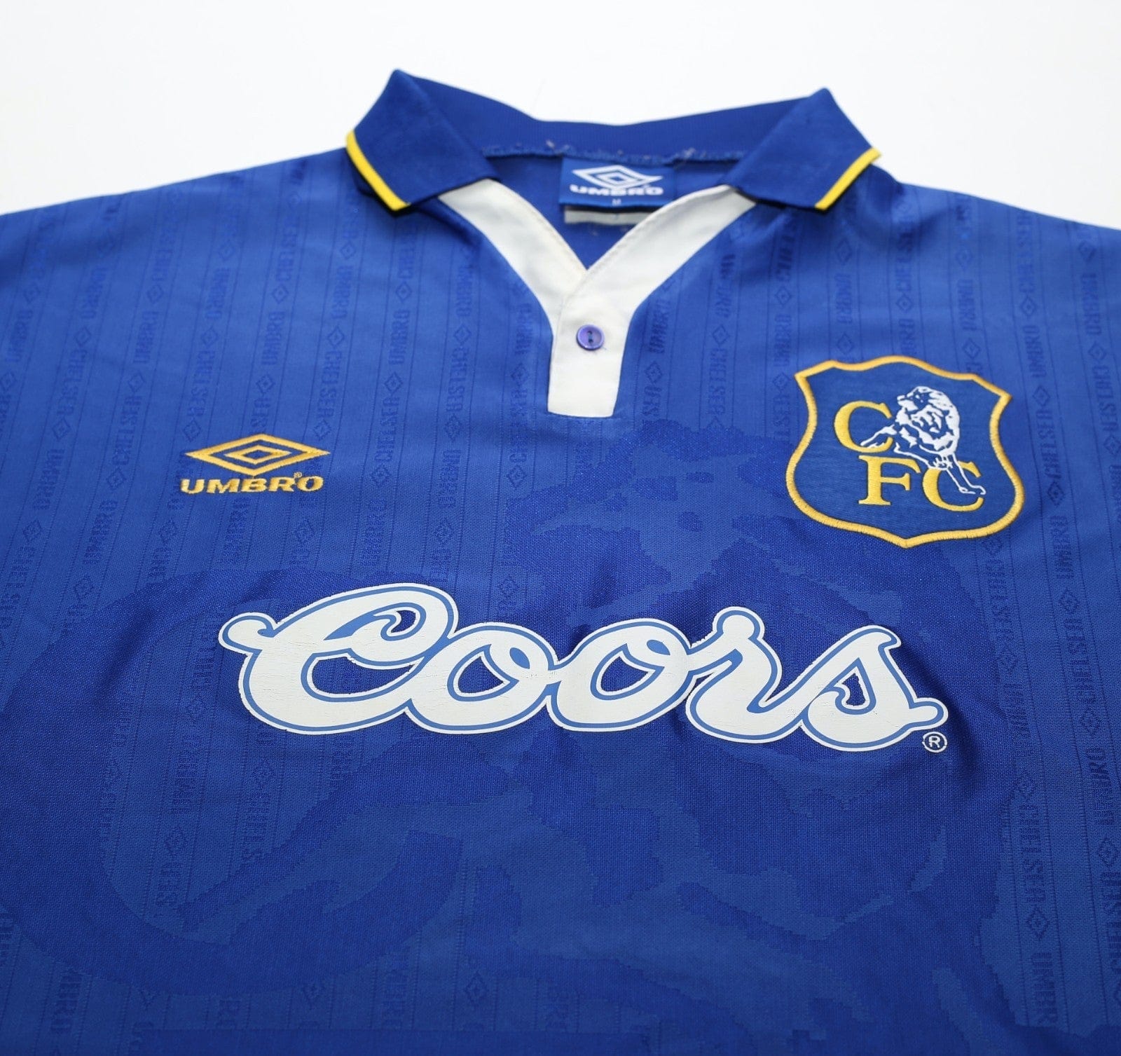 1995/97 GULLIT #4 Chelsea Vintage Umbro Home Football Shirt (M)