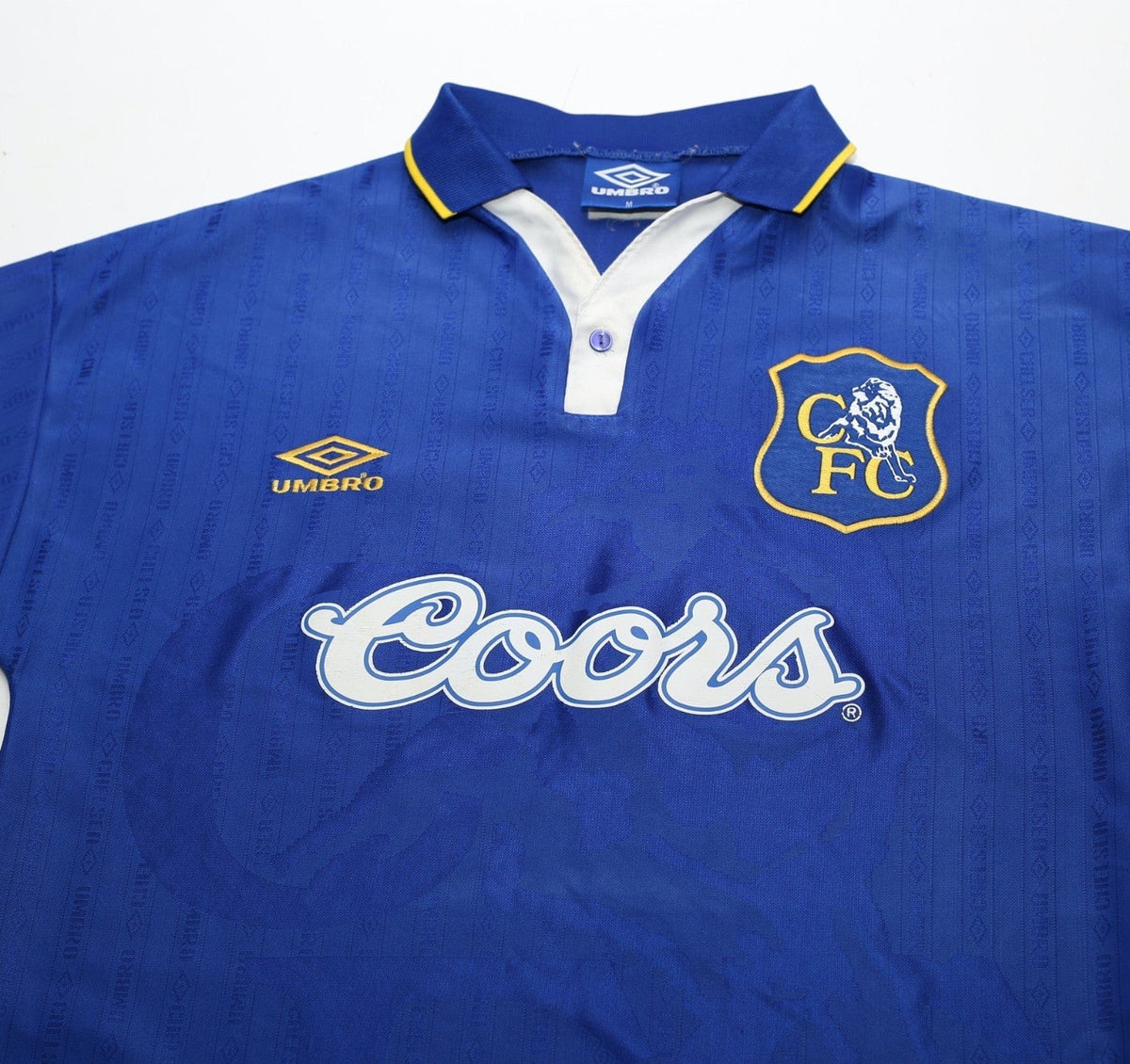 1995/97 GULLIT #4 Chelsea Vintage Umbro Home Football Shirt (M)