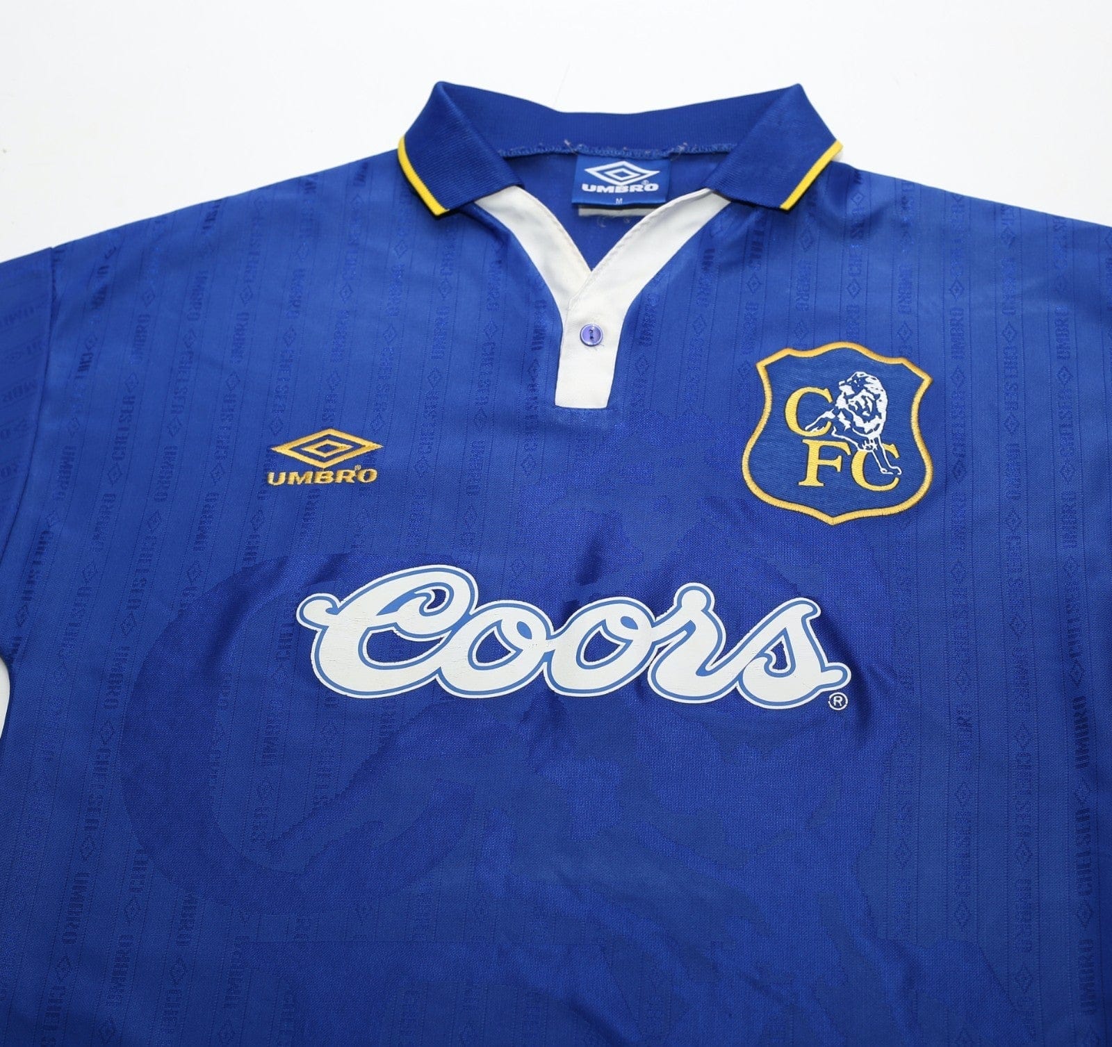 1995/97 GULLIT #4 Chelsea Vintage Umbro Home Football Shirt (M)