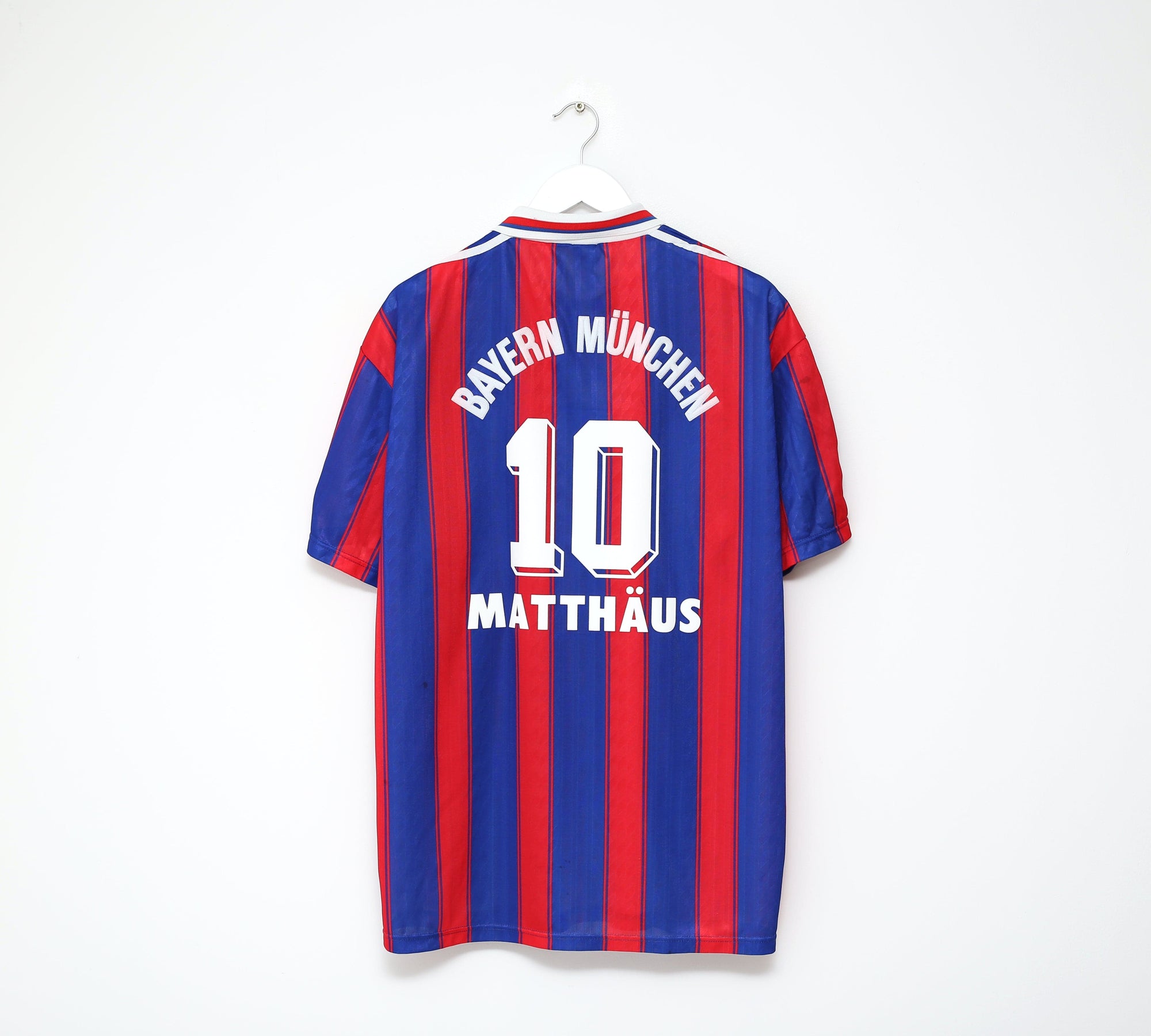 1995/97 MATTHÄUS #10 Bayern Munich Vintage adidas Football Shirt (XL)