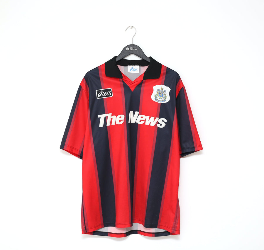 1995/97 PORTSMOUTH Vintage ASICS Away Football Shirt Jersey (XL)