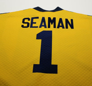 1995/97 SEAMAN #1 England Vintage Umbro Goalkeeper Football Shirt (M) Euro 96 GK
