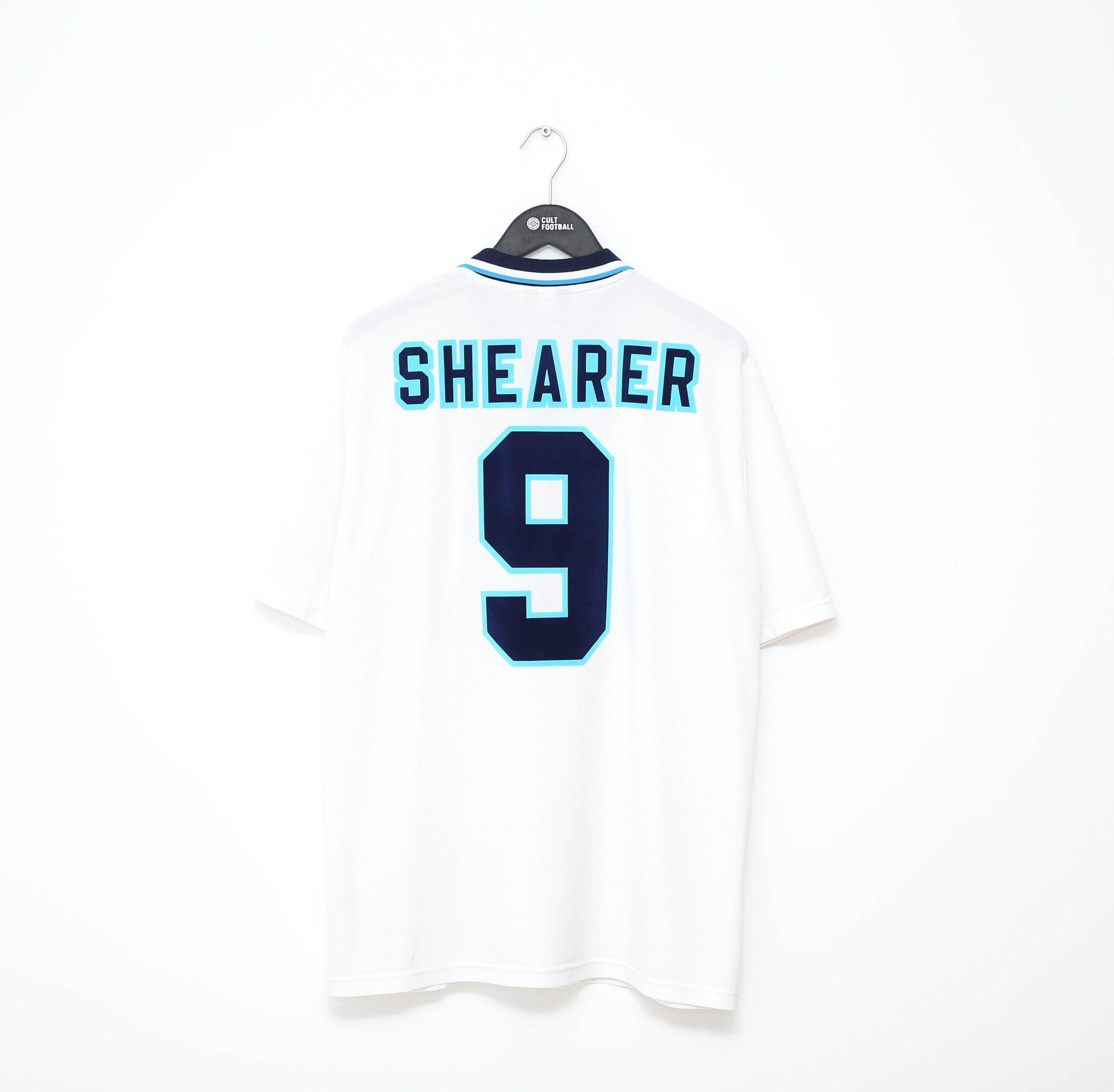 1995/97 SHEARER #9 England Retro Umbro Football Shirt (XL) Euro 96 Netherlands