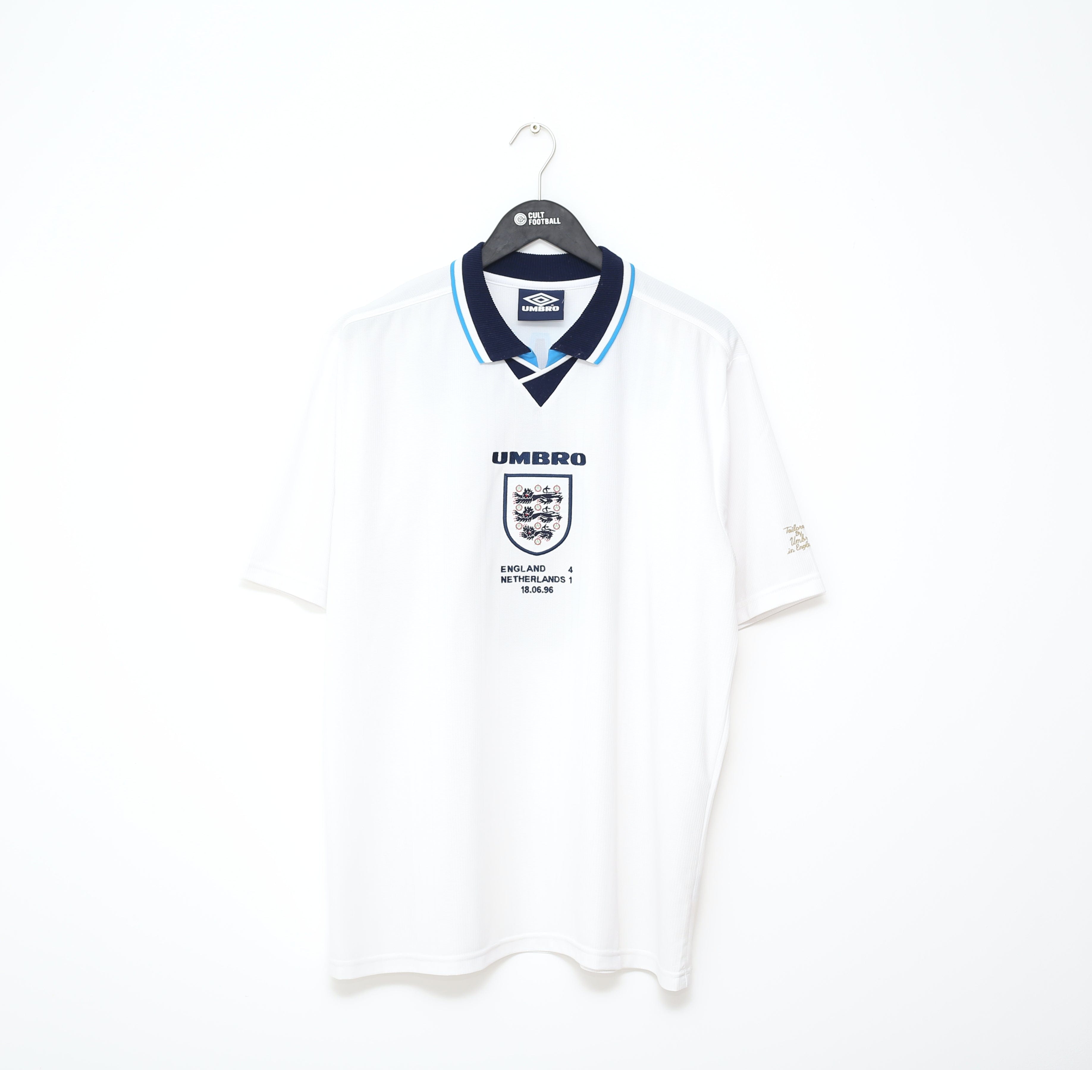 1995/97 SHEARER #9 England Retro Umbro Football Shirt (L/XL) Euro 96 N