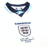1995/97 SHEARER #9 England Retro Umbro Football Shirt (XL) Euro 96 Netherlands