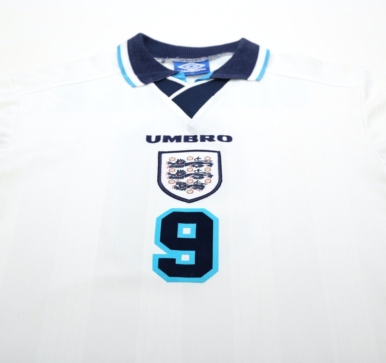 1995/97 SHEARER #9 England Vintage Umbro Football Shirt (L/XL) Euro 96