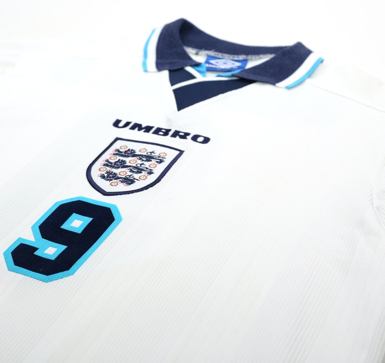 1995/97 SHEARER #9 England Vintage Umbro Football Shirt (L/XL) Euro 96